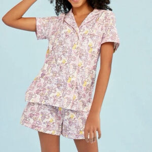 Roller Rabbit X LoveShackFancy Preppy Patchwork Lilac Pajamas Size Small